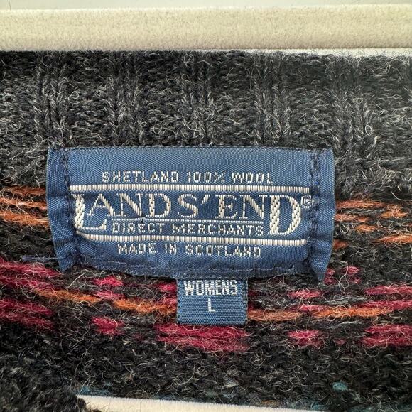 Vintage 90s Lands end made in Scotland knit Sweater - Picture 7 of 7